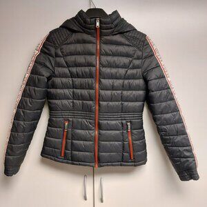 Guess Women's Puffer Jacket with Hood - Black